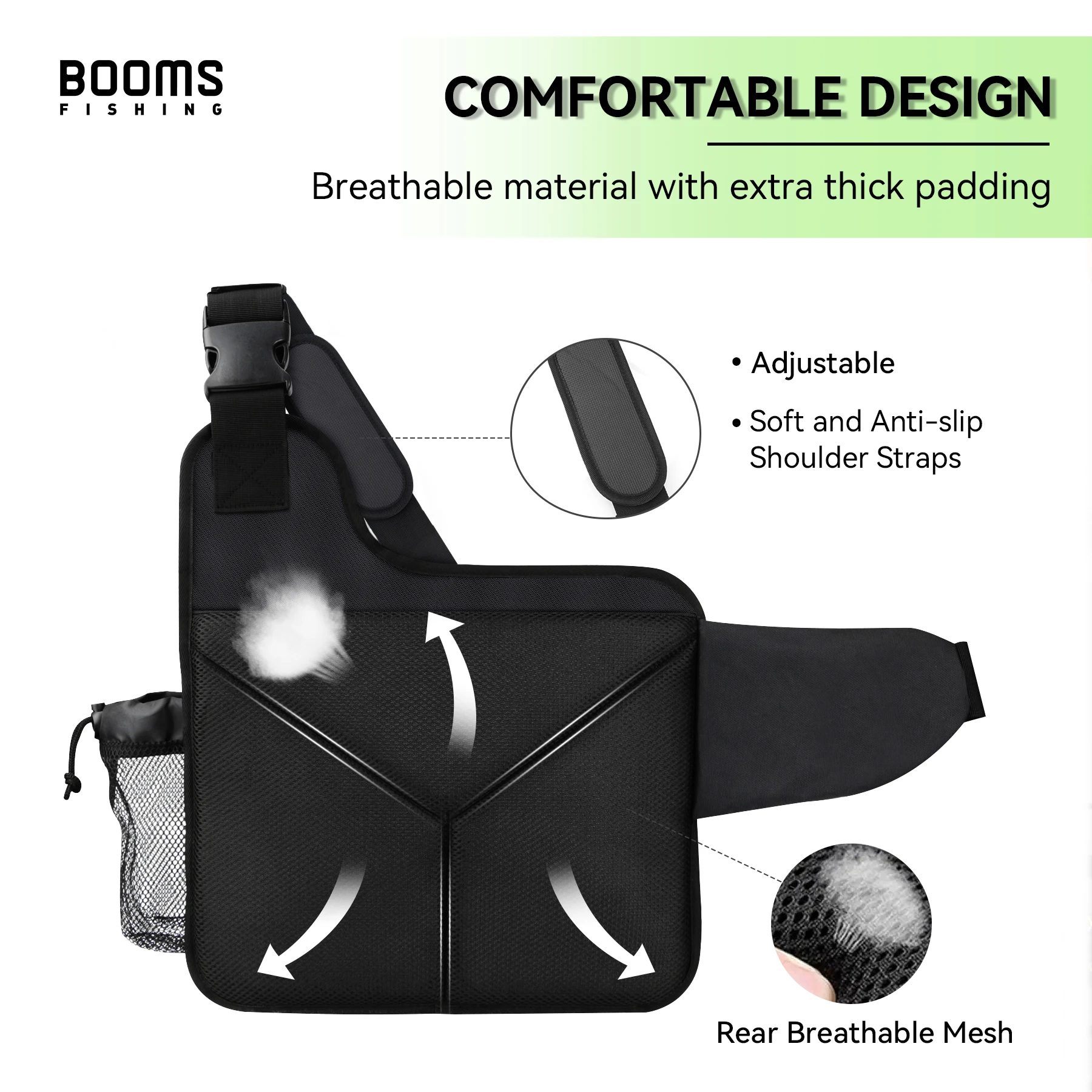 Booms Fishing IB1 Angeltasche, hohe Kapazität, Tackle-Aufbewahrungstaschen, großer Meer-Süßwasser-Rucksack, Karpfenangeln, professionelle Geräte – Detail 5