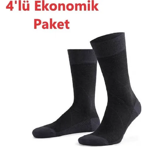 Aytuğ Male Modal 4'lü Package Winter Jacquard Socket Socks