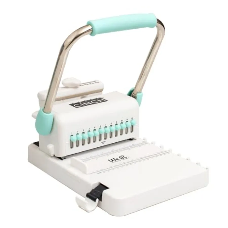 

Машина для переплета книг Cinch Book Binding Machine Version 2 Mint: спиральный переплет для профессиональных книг, блокнотов, календарей, проста в использовании, с раздвижной линейкой.