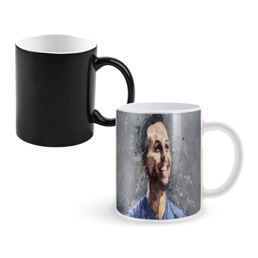 S-Stephen Super Star C-Curry Coffee Mug Magic Ceramic Heat Sensitive Color Changing Tea Mug Cup Game Boy Friend Husband Gift