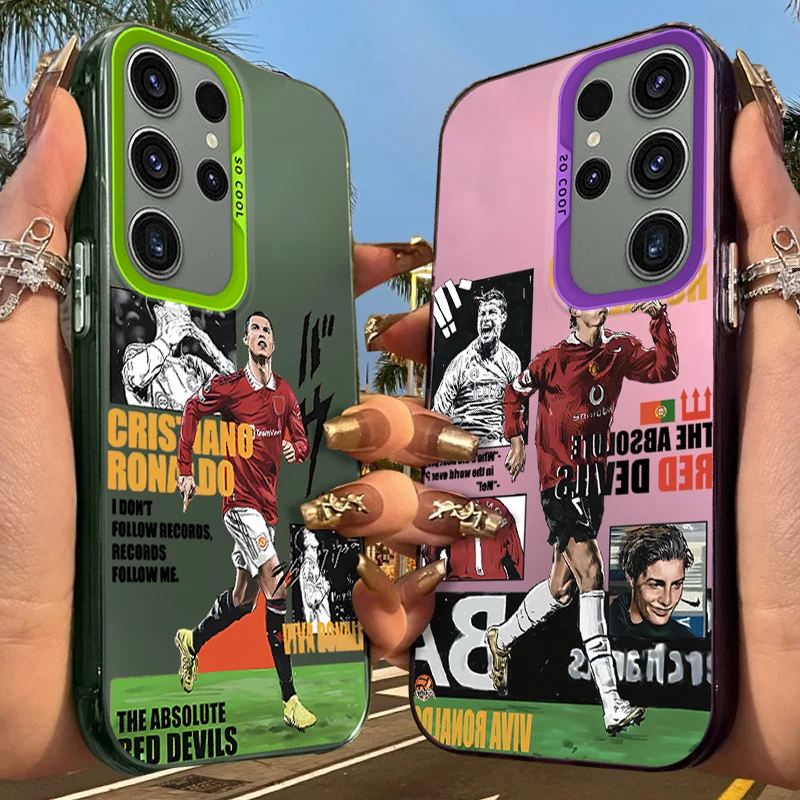 

Матовый чехол CR7 для Samsung Galaxy S25 S24 S23 S22 Ultra S21 Plus S20 FE A73 A72 A71 A56 A55 A54 A53 A52 Акриловый жесткий чехол