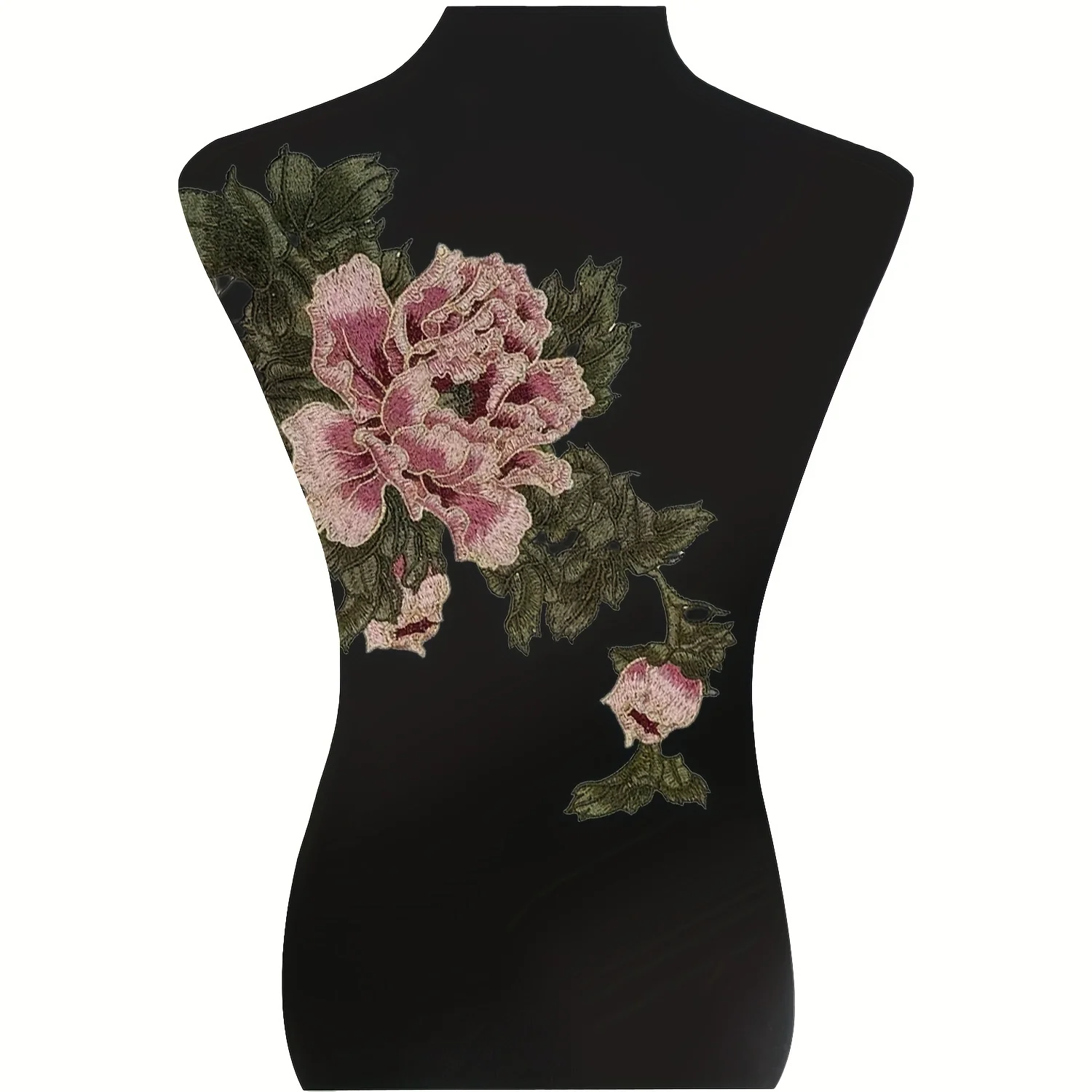 

Vintage Floral Embroidered Patch Applique for Women's Clothing and Bags - Single Piece, Sew-On Fabric Decoration