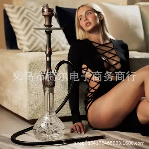 Mr Wood Hookah Shisha Set Wooden Material Hookah Arabian 1 Single-tube Premium Hookah