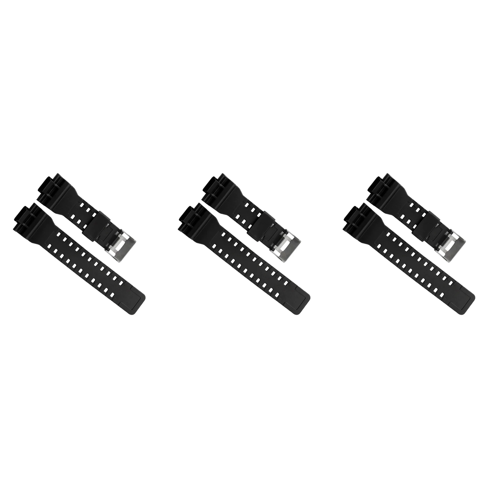3X Natural Resin Replacement Watch Band Strap , For G-Shock GD120/GA-100/GA-110/GA-100C(Black) Eco-Friendly