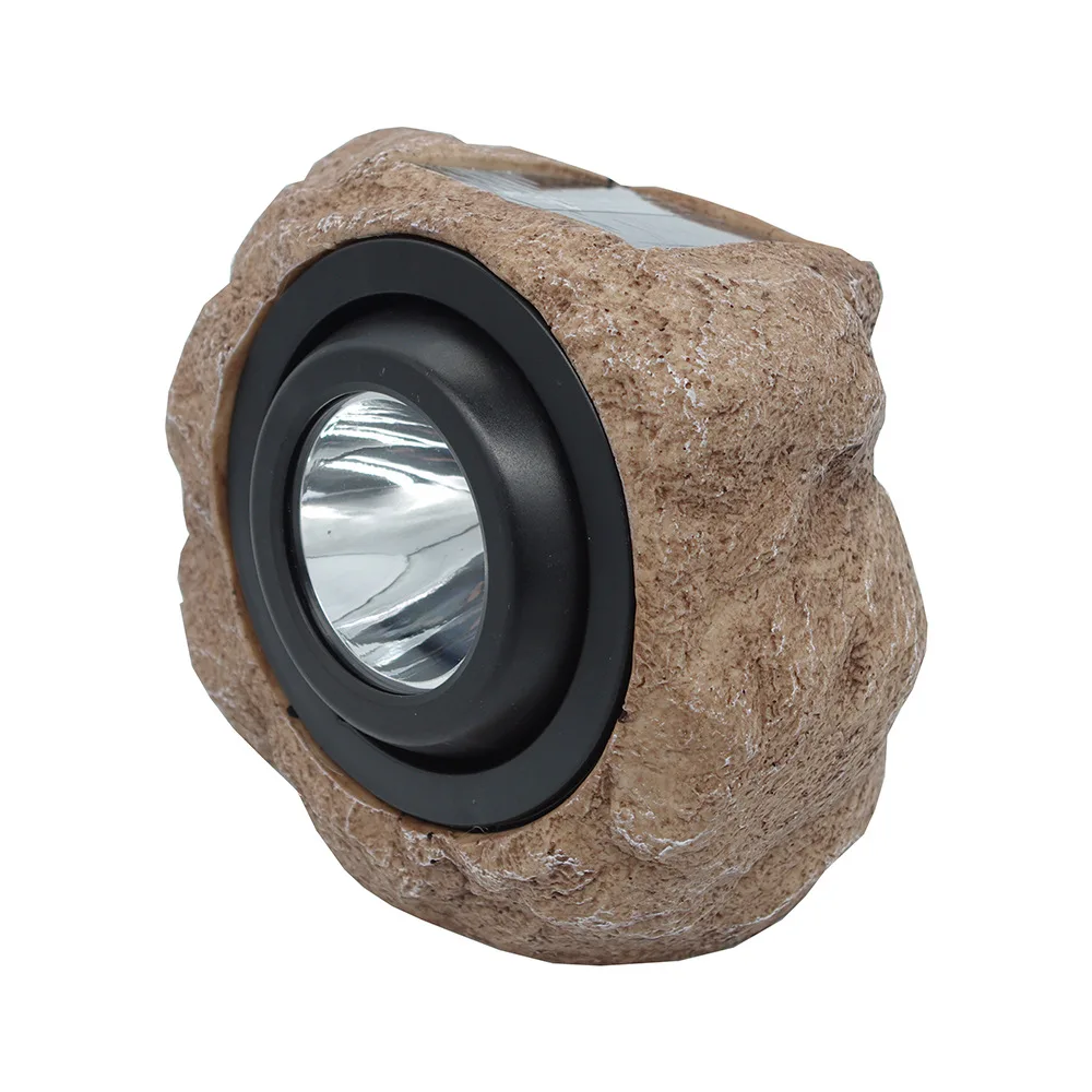 Resin Lamp Outdoor Solar Floodlight Stone Spotlight Waterproof LED Landscape Garden Light Automatic Light in The Dark