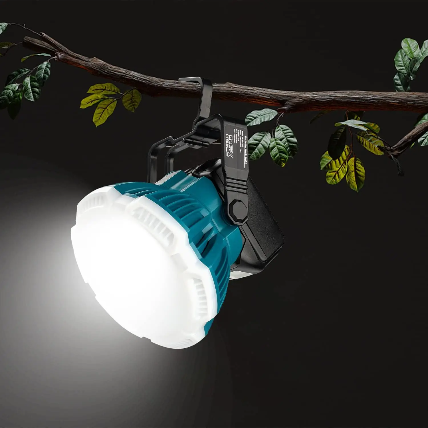 Imagem -06 - Portátil Led Luz de Advertência para Makita Power Tools Luz de Trabalho Iluminação Exterior 14.4v 18v 20v Bateria de Lítio Lâmpada 24w