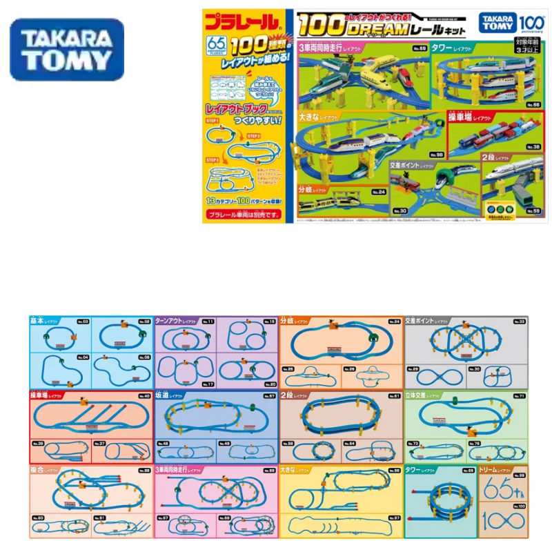 TAKARA TOMY three-section electric train multi-track deluxe set 915232(can match 100 kinds of track schemes)，boy toy