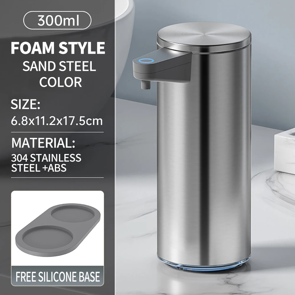 Stainless Steel Infrared Automatic Foam Soap Dispenser Intelligent Automatic Induction hand Machine For Home Kitchen Bathroom