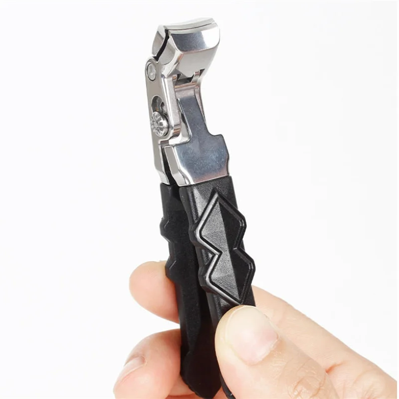 1/2 Stück professionelle Zehennagelknipser aus Edelstahl für Senioren, breite Backen, abgewinkelter Kopf, konkaves Klinge, Pediküre-Werkzeug