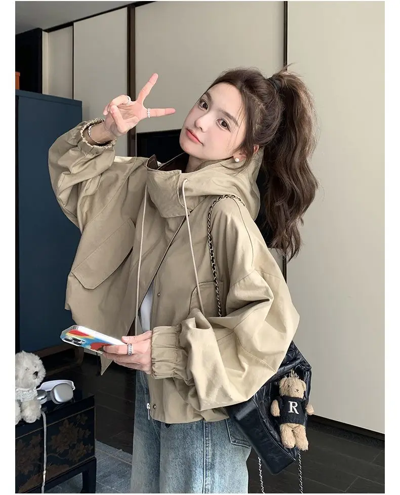 

Куртки-бомберы, женская куртка Vêtements, осенняя джинсовая куртка с рваными пуговицами, укороченная художественная уличная одежда, современный хипстер, со вставками