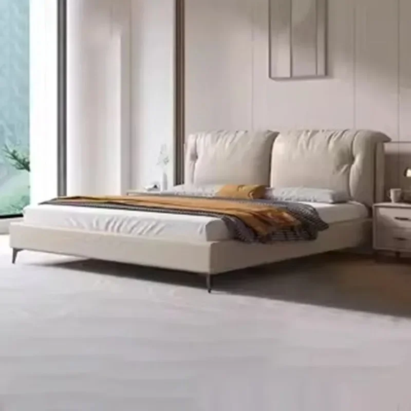 Full Size Queen Size Upholstered Bed Luxury 180x200cm Double Storage Bed Sleeping Nordic Fancy Minimalist Home Bedroom Furniture