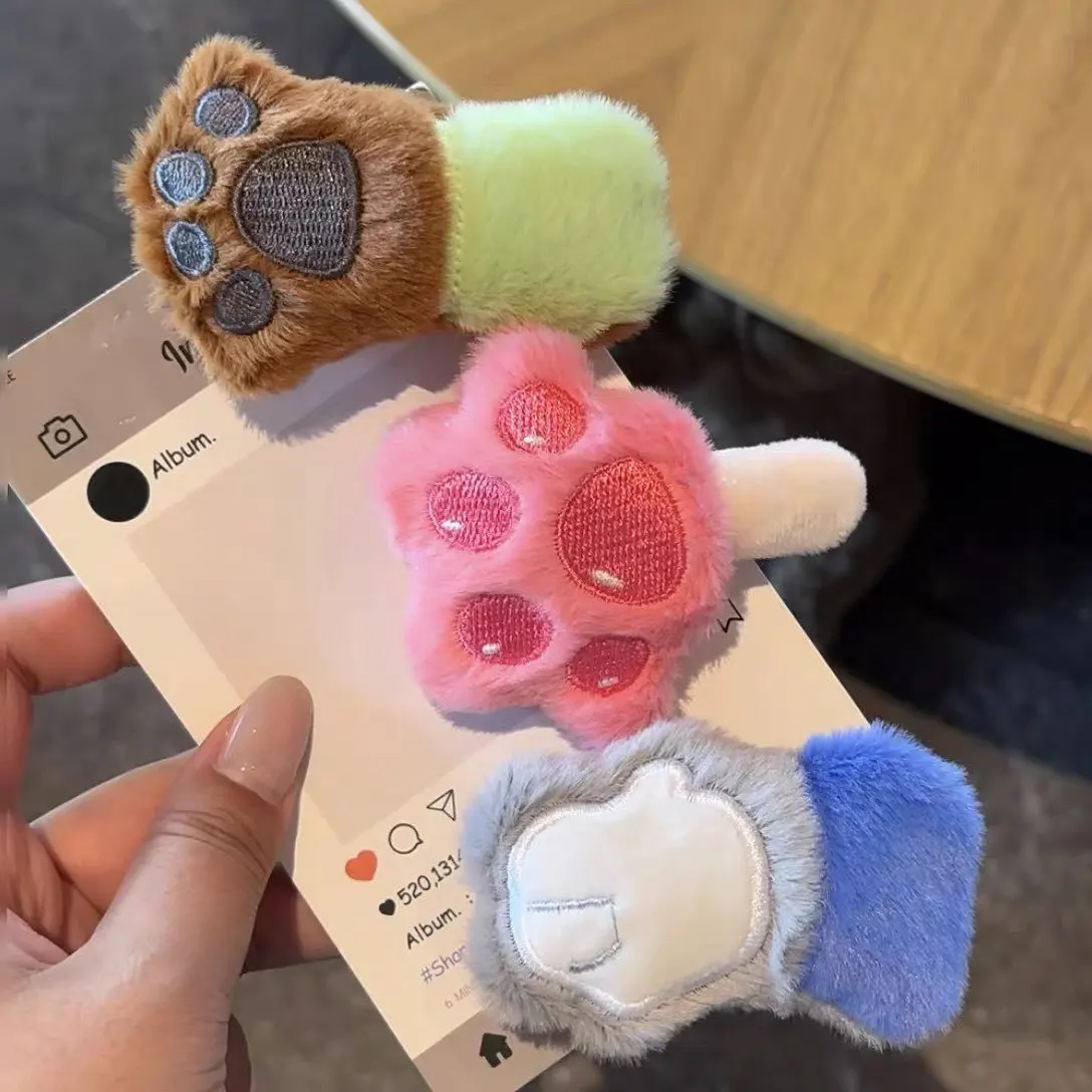 Kawaii Disney Judy Hopps Plush Cat Paw Hair Clip Sweet Girl Bangs Side Clip Autumn/Winter Cute Hair Accessory Children's Gift