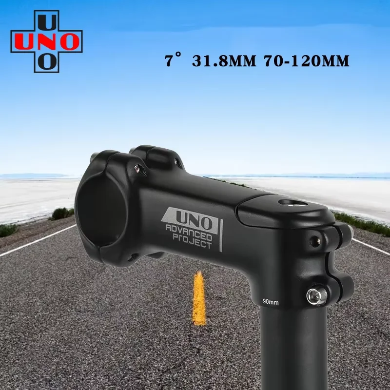 UNO Bike Stem 7 Degree MTB Road Bicycle Stem 31.8mm square riser with cover 70-120mm Mountain Bicycle Power Parts