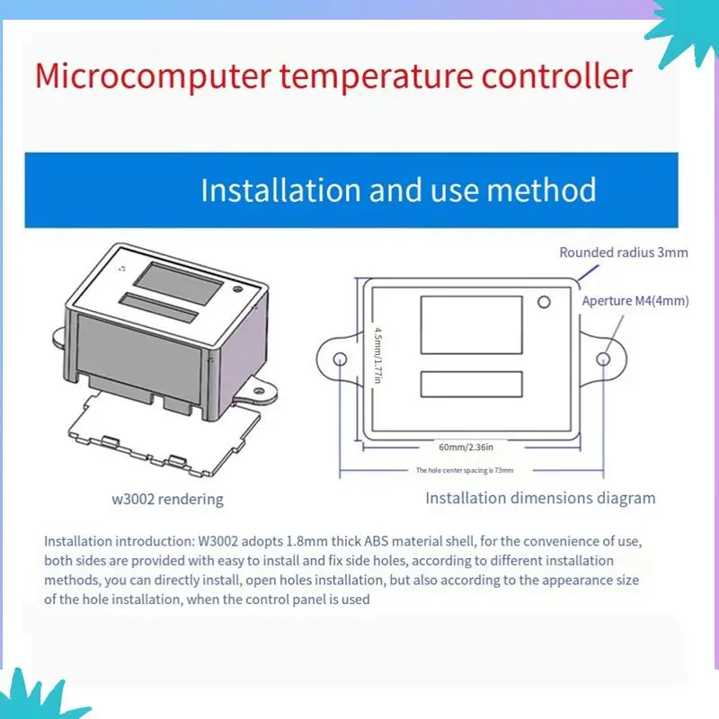 ABZW 110-220 В/1500 Вт XH-W3002 Компьютеризированный цифровой переключатель контроля температуры Интеллектуальный контроллер + вилка стандарта США