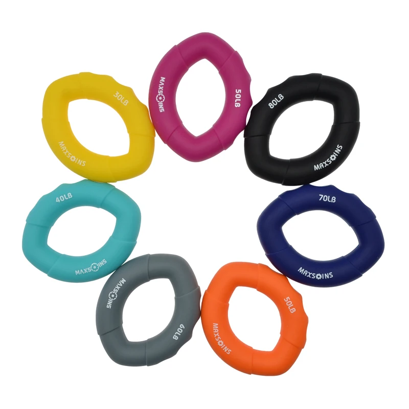 Hand Grips Muscle Power Training Rubber Ring Exerciser Finger Hand Gripper Gripping Ring Carpal Expander Fitness