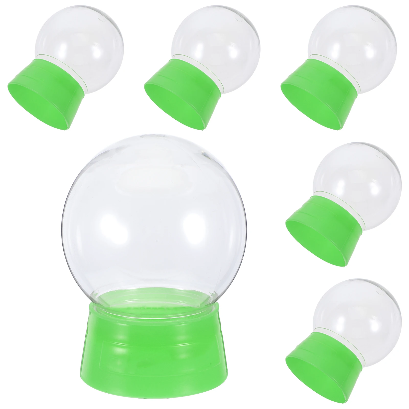 

6 Pcs Crystal Ball Accessories Clear Snow Globe for Diy Craft Kit Christmas Globes Plastic Child