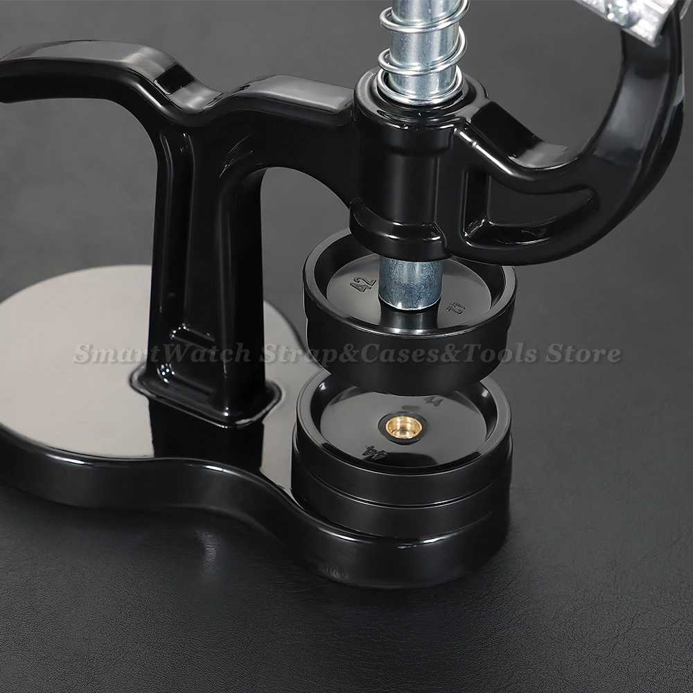 أداة ضغط الغطاء الخلفي للساعات المغلقة مع 12 مقاسًا من الغطاء الخلفي، مجموعة أدوات إصلاح الضغط لصانع الساعات