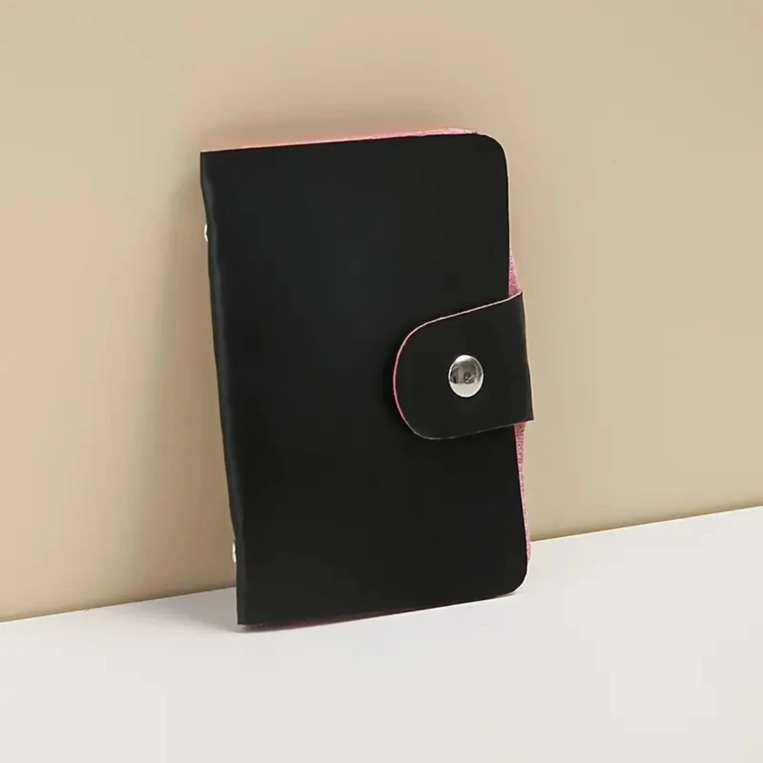 ファッショナブルな紳士のエレガントで小さなPUレザーのソリッドカラーのカードホルダー - スタイリッシュで整理整頓に最適です。