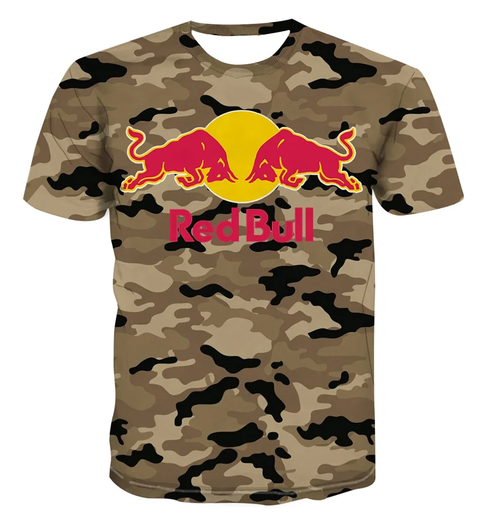 2025 Red Bull Off Road Motorcycle Racing T-shirt Red Bull 3D Top Summer Round Neck Sportswear Red Bull Outdoor Short Sleeve image 6