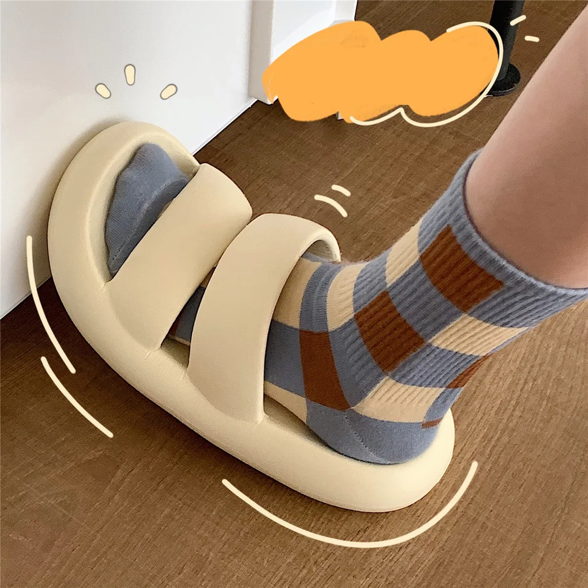 2021 Summer Women's Slippers With Solid Color Couples Home Bathroom Anti Slip Soft Bottom EVA Sandals Outdoor Slippers