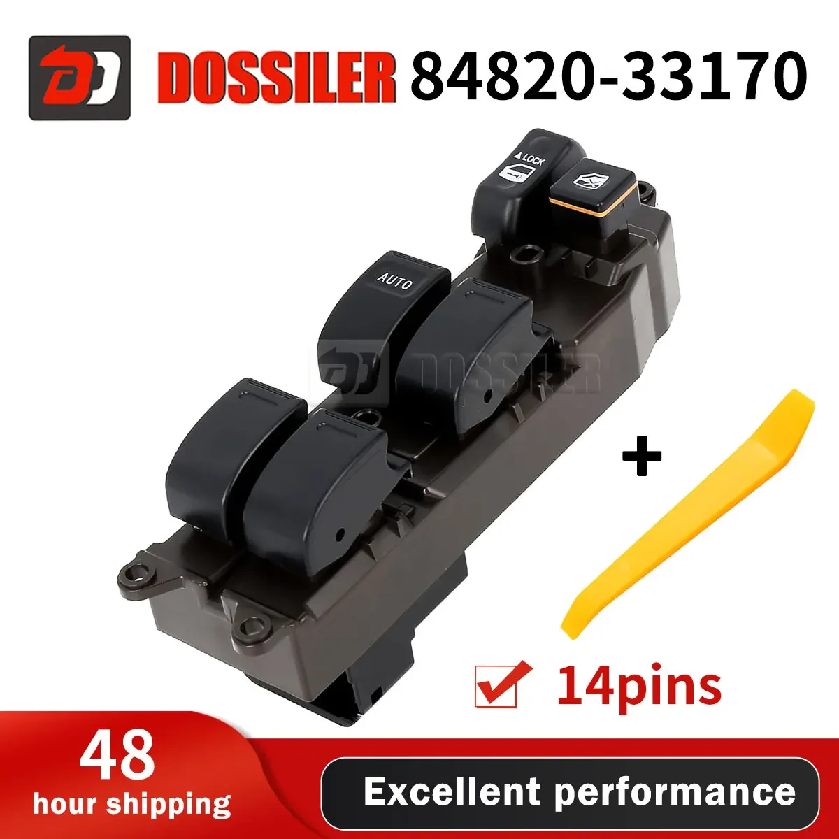 84820-33170 Dossiler For Toyota Soluna Vios AXP4 Corolla Matrix Pontiac Vibe Power Control Window Switch Glass Button 14 Pins