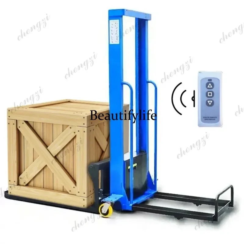 HR  0.5t 1 Ton Self Lifting Forklift Manual Pallet Loading Self Stacking Crane Portable Self Lifting Mounted Forklift