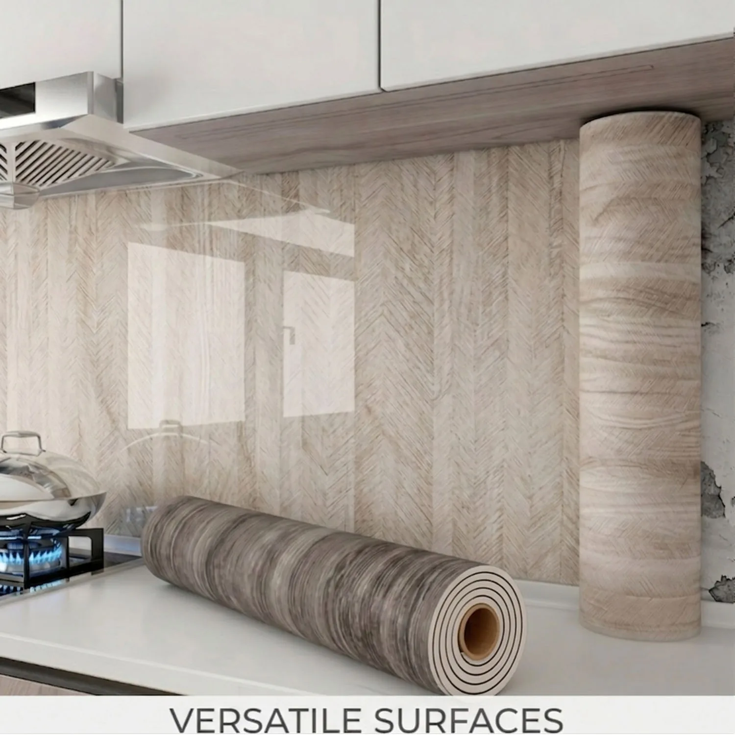 

Marble Self-Adhesive Wallpaper 3D Peel And Stick with No Residue Conceals Imperfections for Kitchen Bathroom Decor Living Room