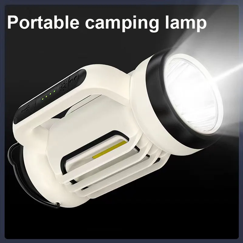 Most Powerful LED Searchlight Handheld Flashlight USB Rechargeable Spotlight Work Light Waterproof Torch Camping Light