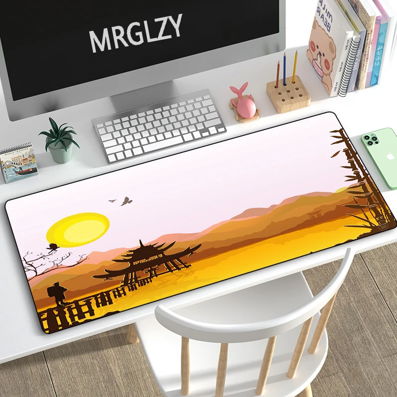 Japanese-style Art Mouse Pad XL Mount Fuji Large Desk Mat 40*90/40*80cm Gaming Mouse Pad Rubber Keyboard Mousepad Carpet for LOL