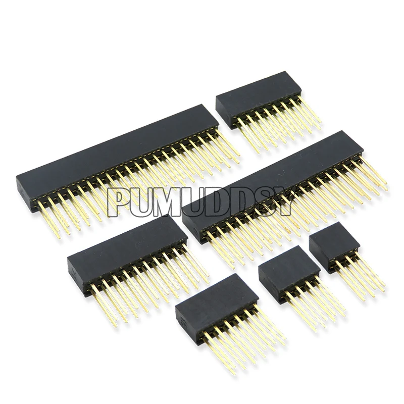 2.54mm Single Double Row Female Long Pins 11mm PCB Board Pin Header Socket Connector 2~20PIN For Arduino For Raspberry Pi 10PCS