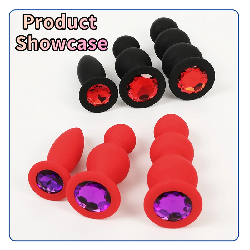 المكونات الشرج سيليكون للنساء الشرج المهبل المتوسع القاع مع الماس الملون لعبة الجنس الكبار ألعاب زوجين أداة المنتجات المثيرة