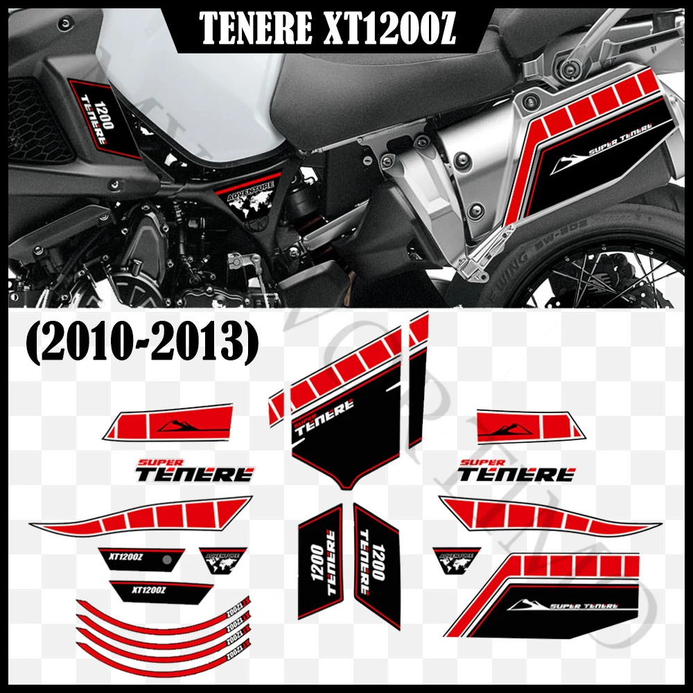 For YAMAHA SUPER TENERE XT1200Z Trunk Luggage Tank Pad Protection Stickers XT 1200 Z WORLD CROSSER Kit 2010 2011 2012 2013