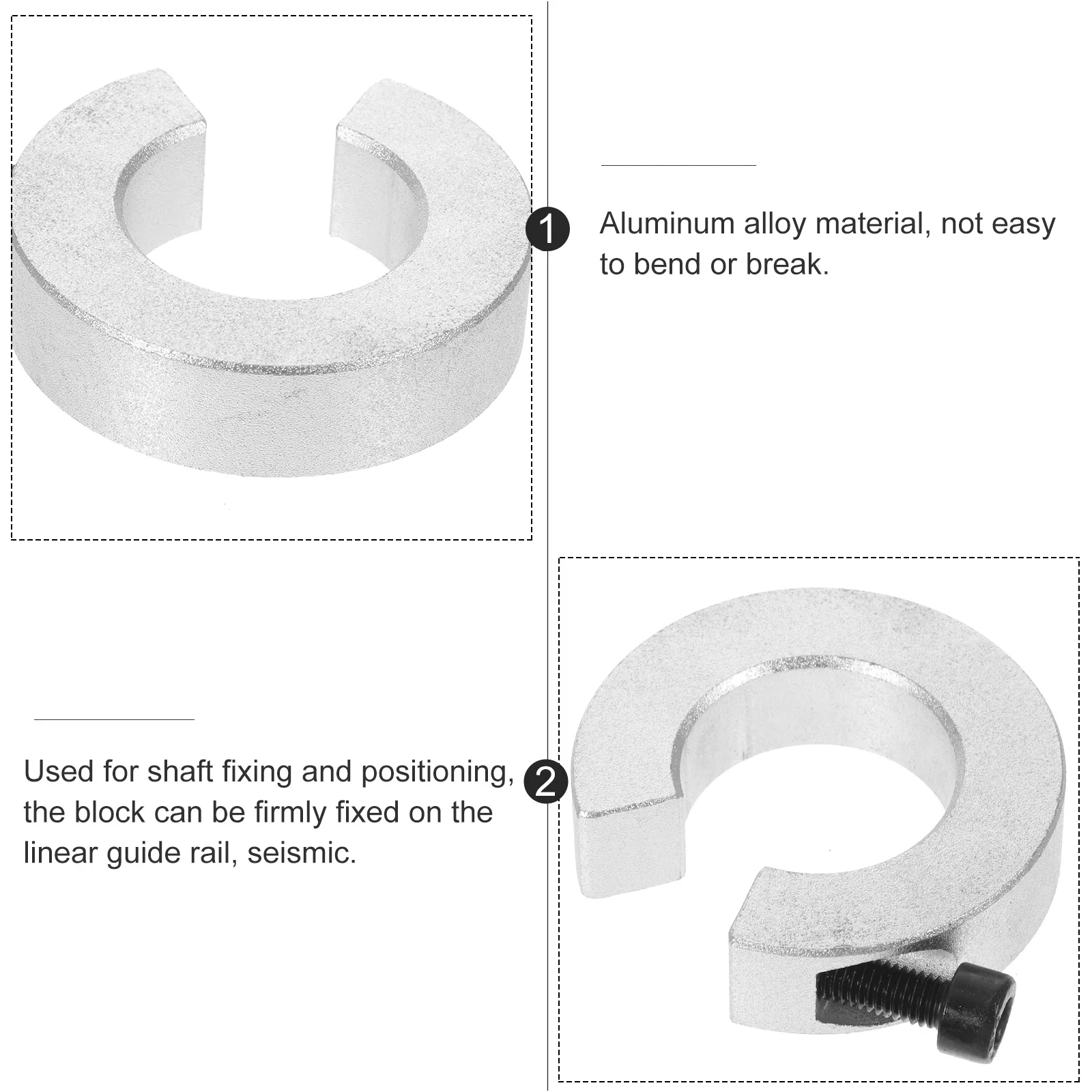 

Aluminum Alloy Shaft Collar Stop High Strength Metal Fixed Clamp Corrosion Resistant Stop Collar For Linear Rail Shaft Fixing