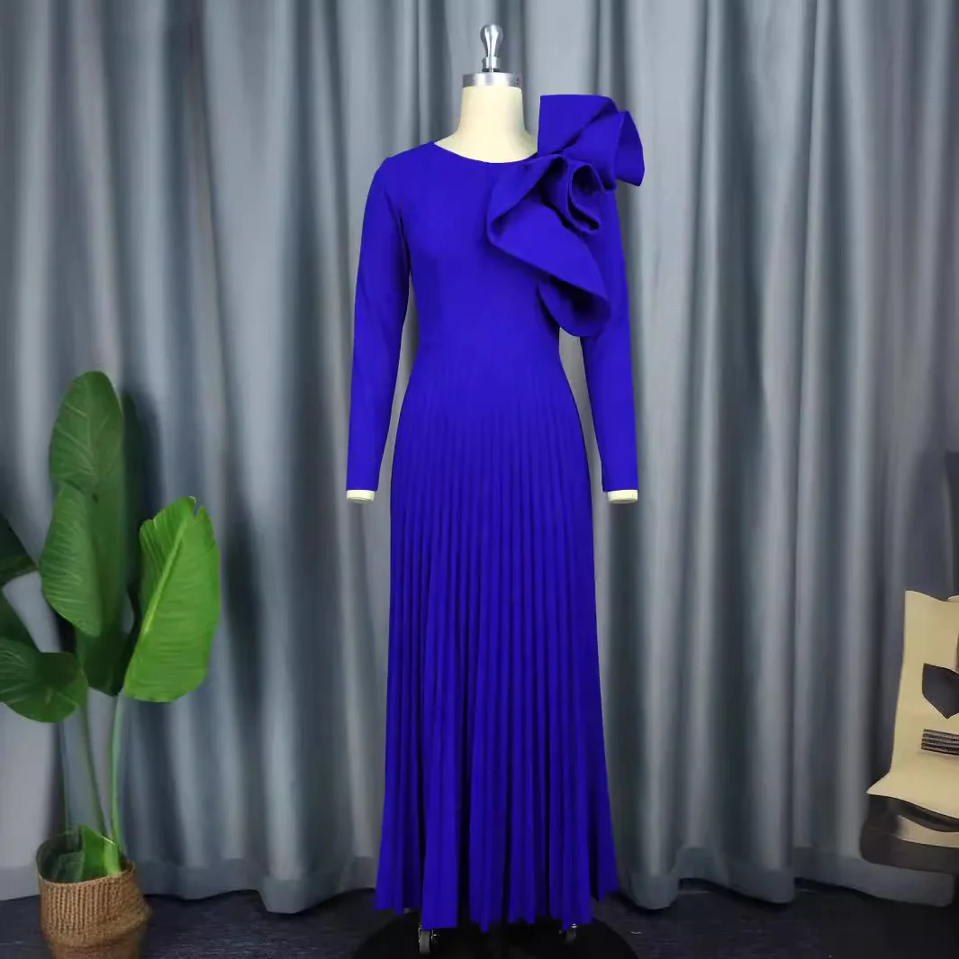 

Long Dress Women Party Dresses A Line Pleated Vestidos High Waist Evening Party Night Wedding Elegant Y2k Streetwear 2025