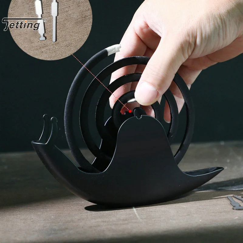 1pc Cute Snail Shape Mosquito Coil Incense Holder Shelf Retro Iron Metal Stand Ornament for Home Bedroom Decoration