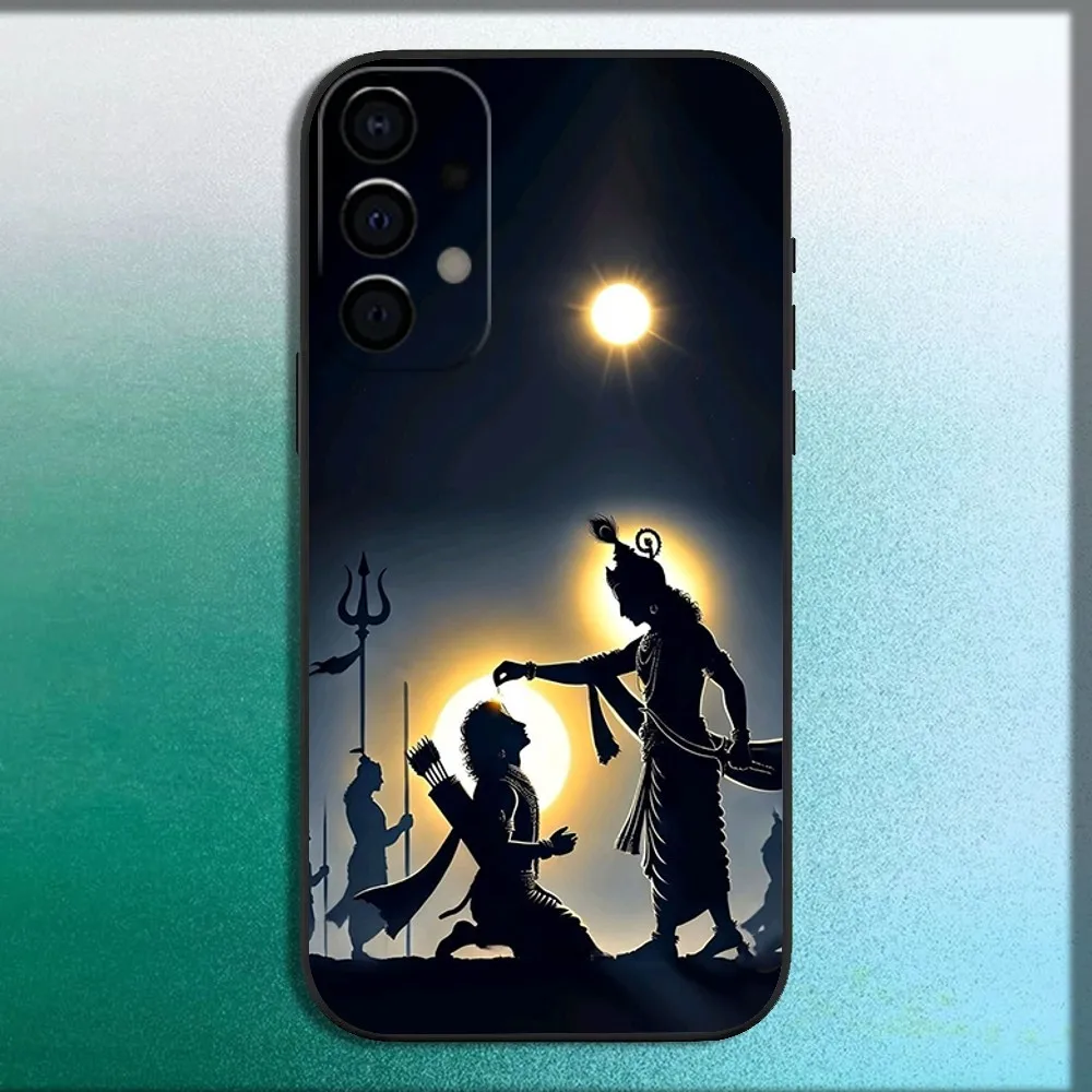Vishnu Hare Krishna Phone Case For Samsung Galaxy A13,A21s,A22,A31,A32,A52,A53,A71,A80,A91 Soft Black Cover