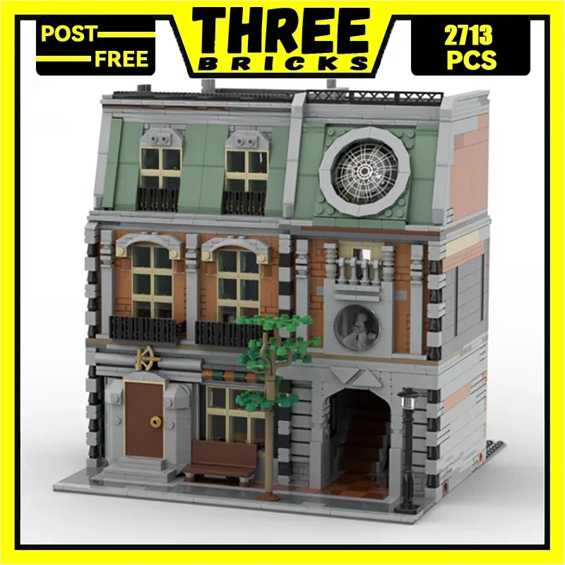 Famous Films Moc Building Blocks Sanctorum Architectural Model Technology Bricks City Street View DIY Toys For Kids Children