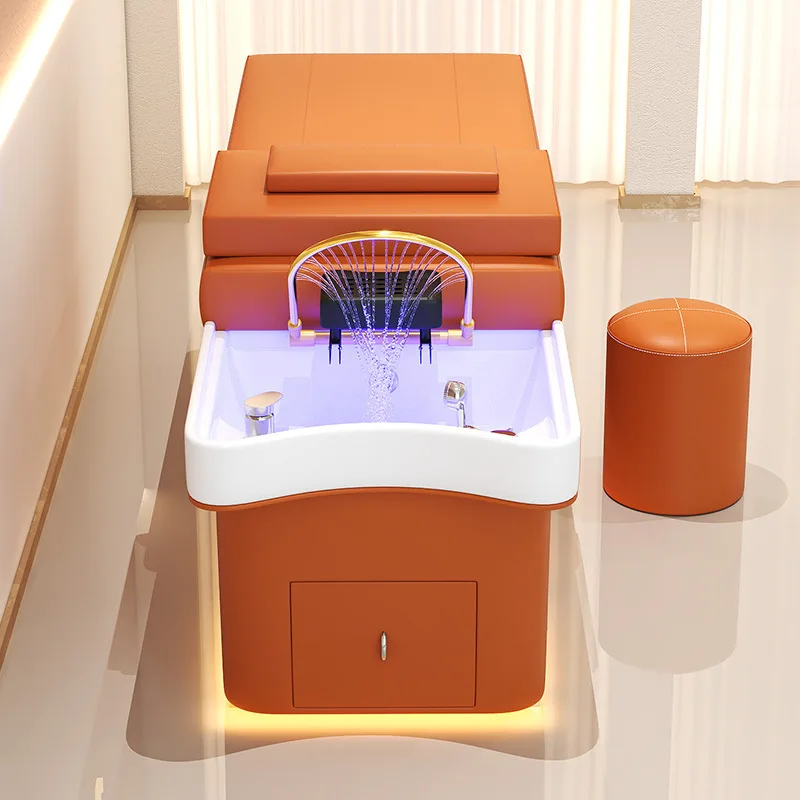 Head treatment bed, shampoo, fumigation water heater, water circulation integrated beauty salon, hair salon, barber shop special