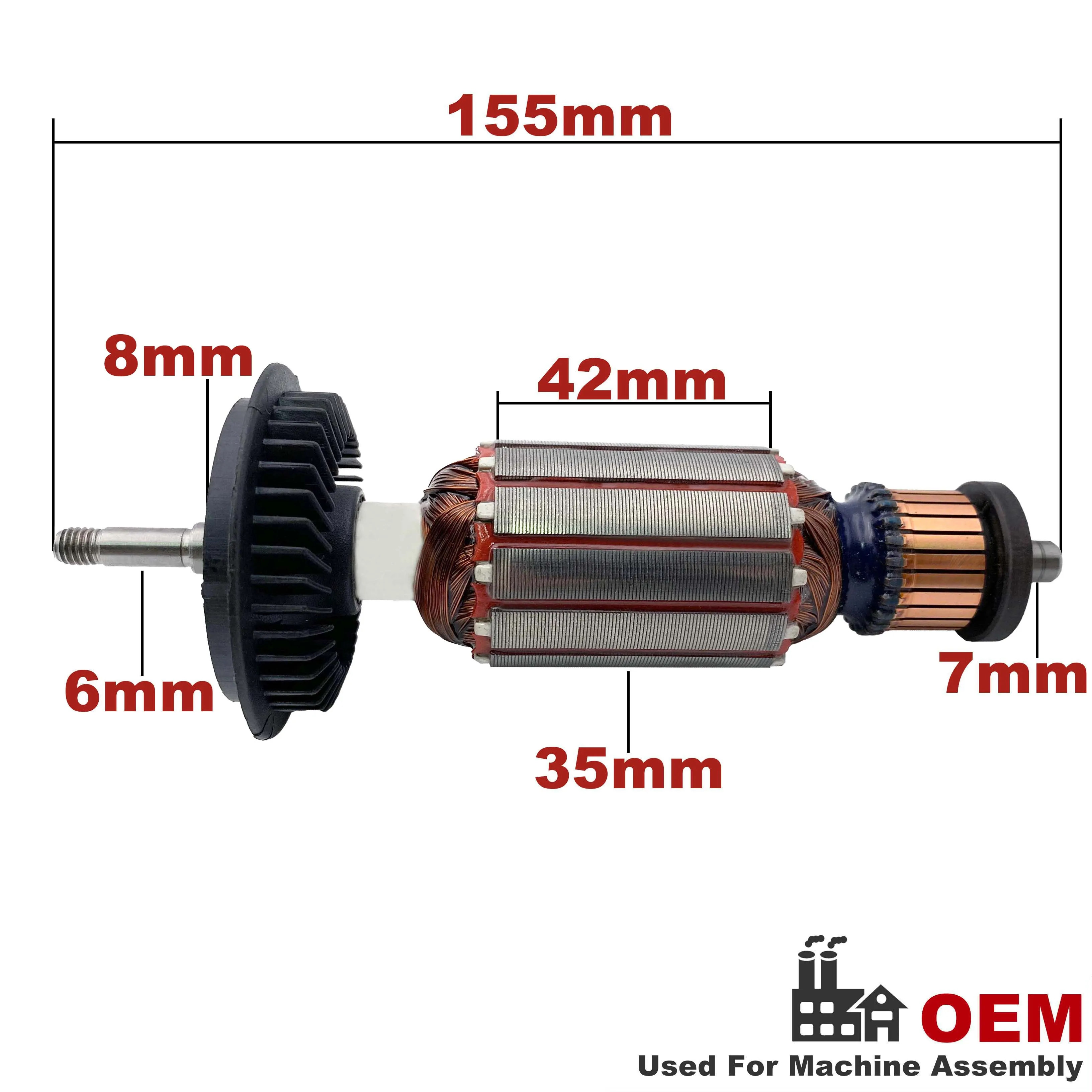 AC220V-240V Armature Rotor Anchor Replacement for BOSCH Angle Grinder GWS 8-125 GWS8-100 GWS8-100CE GWS8-125 GWS8-125C GWS850C