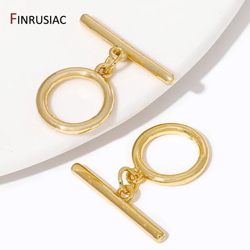 Wholesale 18K Gold Plated Brass OT Clasps For Jewelry, Multi Style Toggle Clasps For Necklace Making Supplies Jewelry Findings