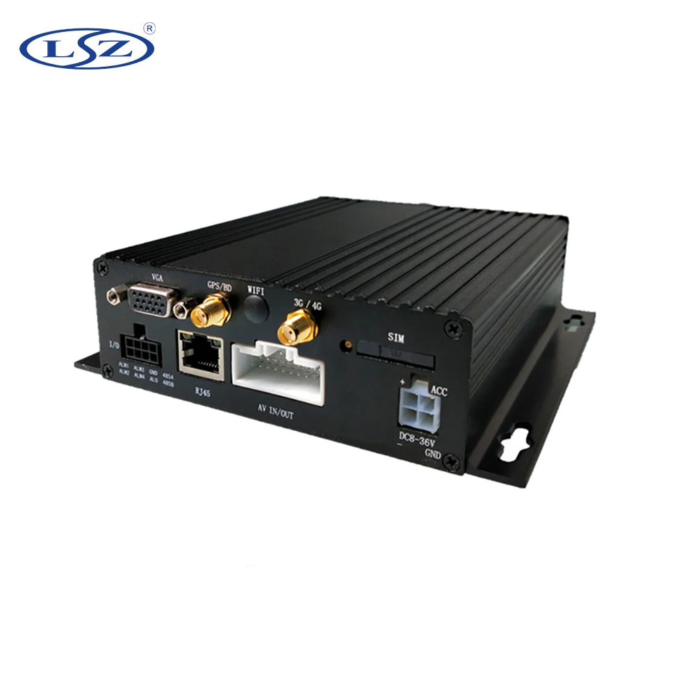 LSZ 3G 4G Mobile Vehicle DVR English Remote Monitoring Host Russian Single SD Card Video Storage Location for Bus Truck Van Taxi