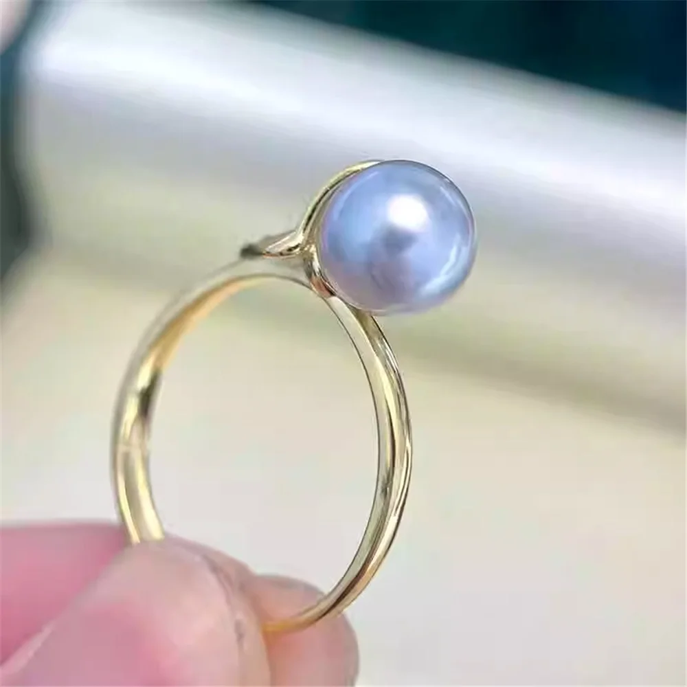 

Solid S925 Sterling Silver Pearl Ring Settings Findings & Accessories - for Jewelry Making Bulk Wholesale Craft Supplies 8-10mm