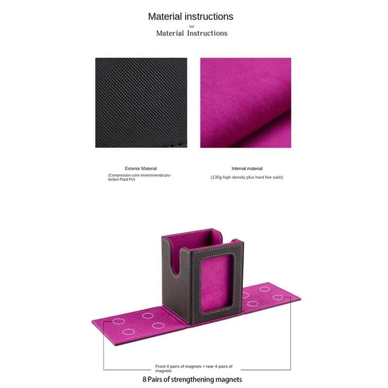 

AT93-Premium Trading Card Box To Protect Cards Trading Deck Box Suitable For Deck Leather Card Box