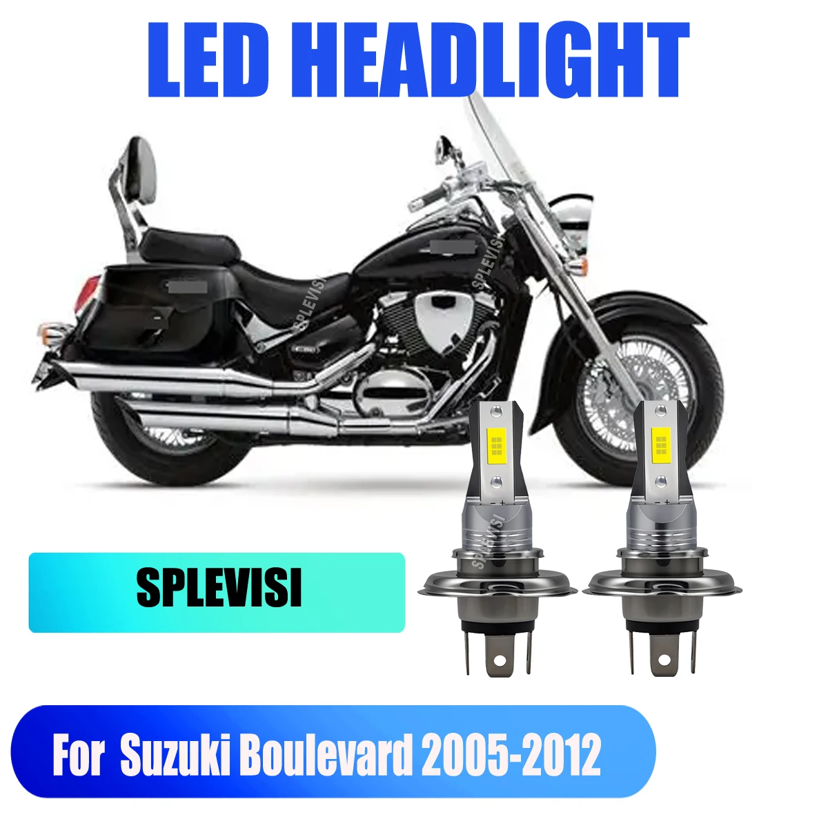 

12v H4 45W LED White Headlamp Bulb Specified High/Low Beam For Suzuki Boulevard 2005 2006 2007 2008 2009 2010 2011 2012