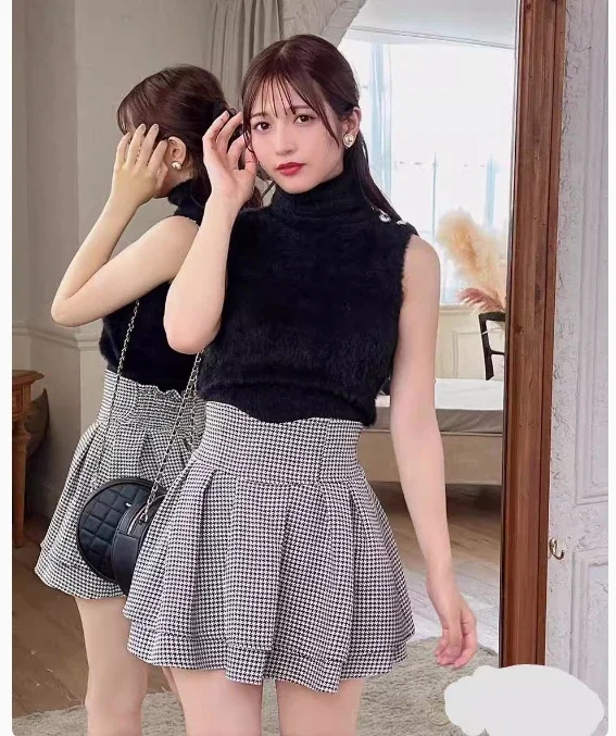 Imagem -06 - Mini Saias Pretas Japonesas para Mulheres Cintura Alta Saia Plissada Curta Culottes Femininas Finas Estilo Radiano Primavera Verão 2023