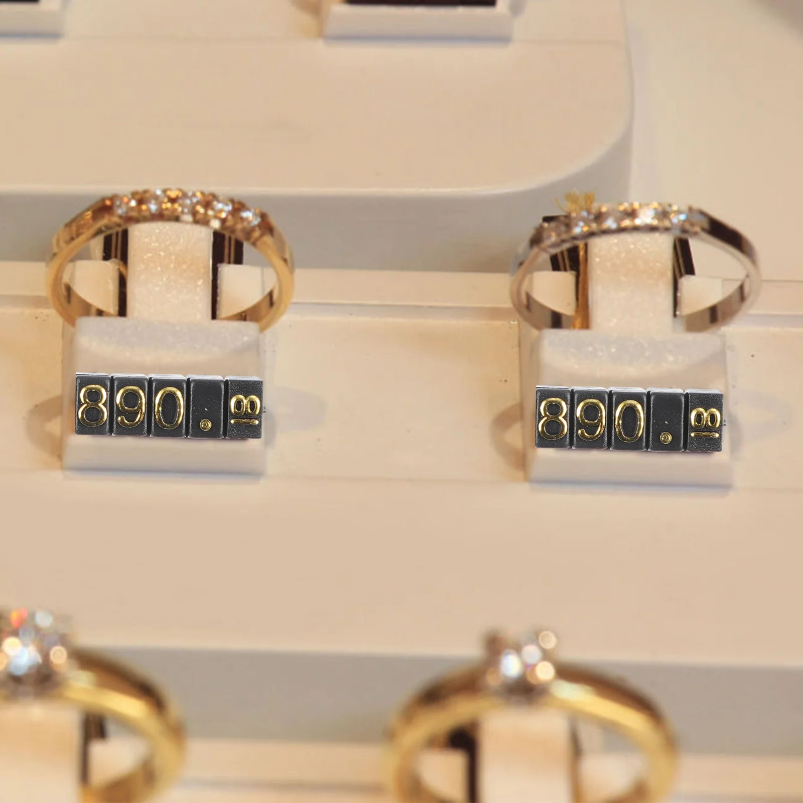 

10pcs Price Boards For Jewelry Number Display Tags Plastic Smooth Edge Store Supermarket Shopping Mall Sign Supplies