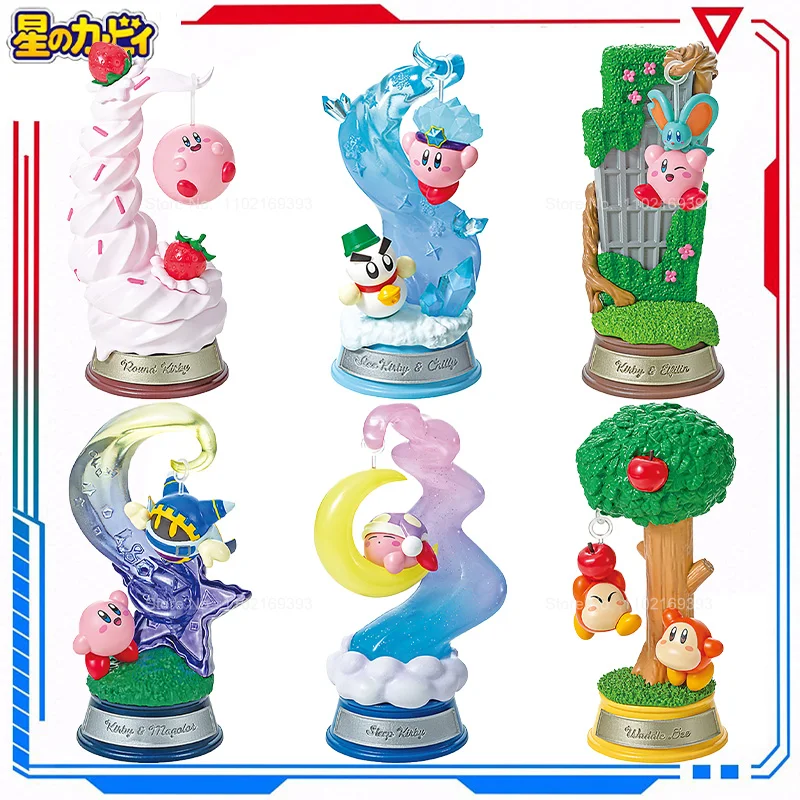 Figura de acción Original de Star Kirby, Anime Kirby Waddle Dee Elfilin Ice Kirby, muñeco de nieve, columpio oscilante, muñeca coleccionable, juguete, regalo para niños
