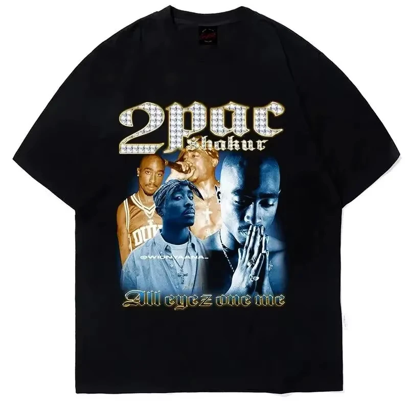 Eminem LiL Peep Tupac 2pac T Shirt Asap Rocky Kanye West Juice Wrld Jay-z Hip Hop Streetwear Short Sleeve Plus Size TShirt Women