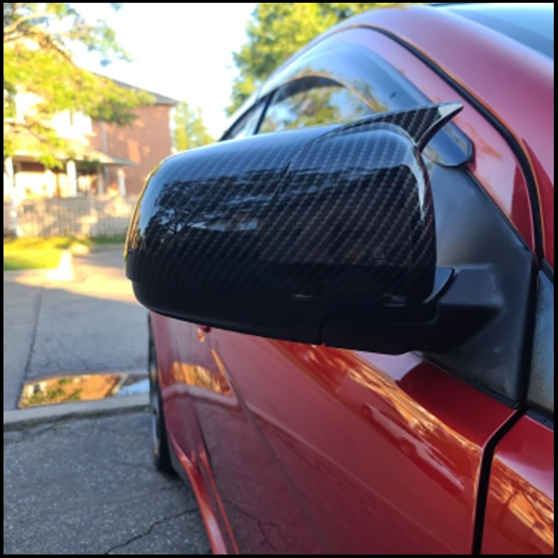 For Mitsubishi Lancer EX X Evo 2008-2018 Door Side Wing Rearview Mirror Cover Cap Trim With Horn Car Styling Auto Accessories