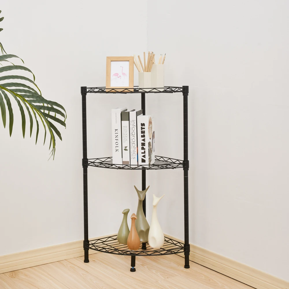 3-Tier Corner Wire Shelving